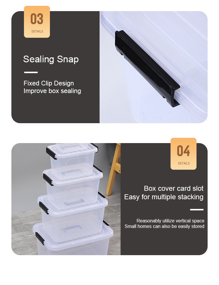 product details-Plastic Transparent Storage Boxes