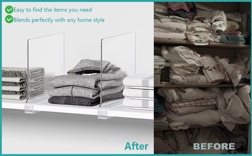 contrast-Transparent Acrylic Organizing Divider