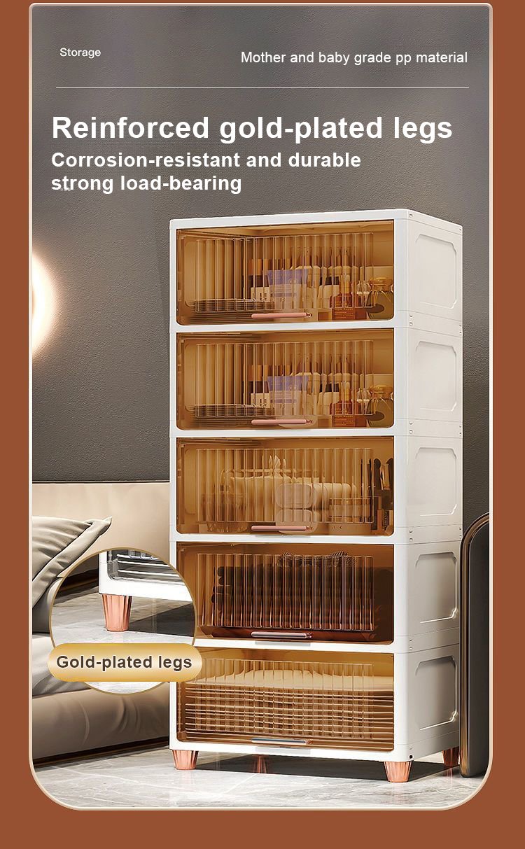 reinforced gold-plated legs-Bathroom Dust-proof Storage Racks 