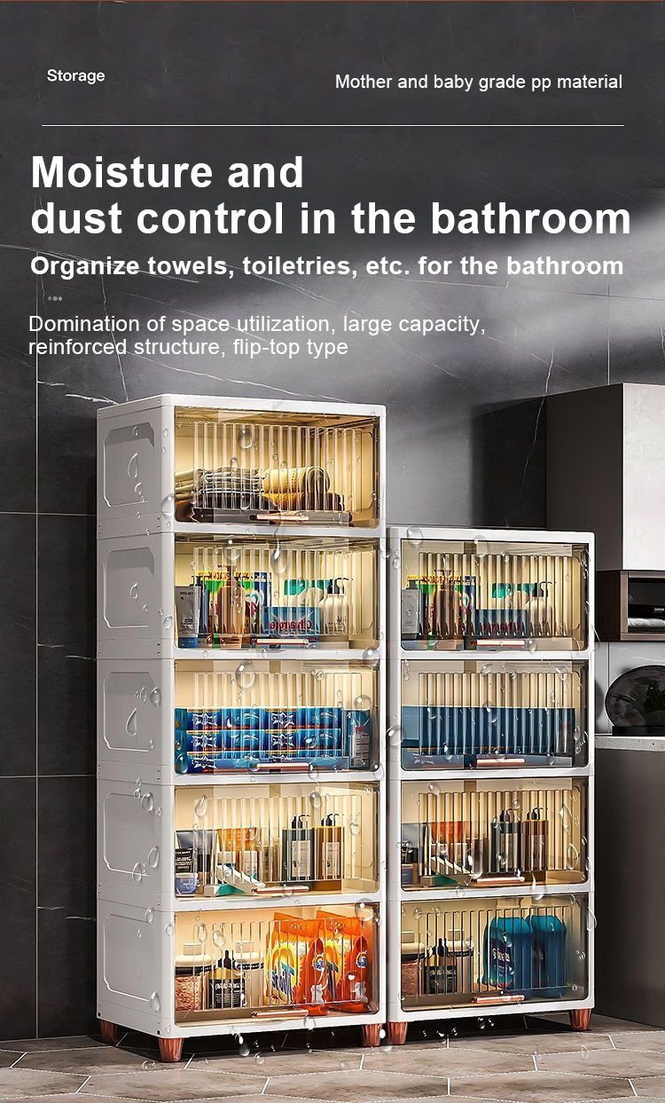 Moisture and dust control in the bathroom-Bathroom Dust-proof Storage Racks 